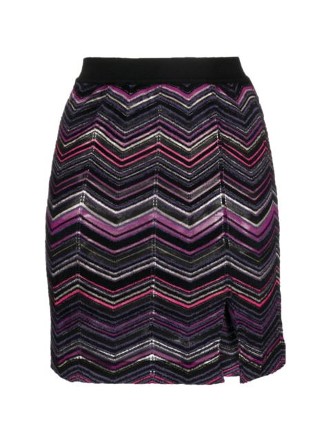 zigzag-woven miniskirt