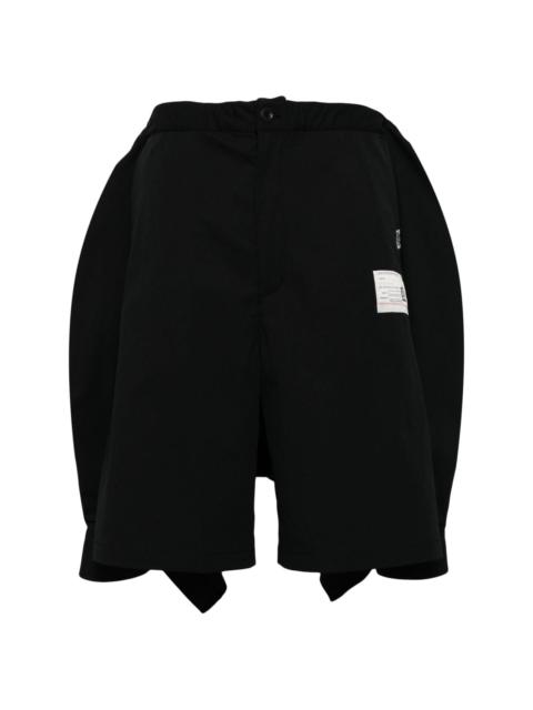 deconstructed combo cotton shorts