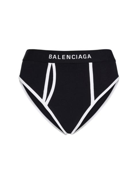 BALENCIAGA Cotton jersey high rise briefs