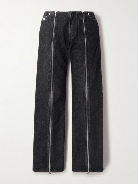 Jean Paul Gaultier Zip-embellished Straight-leg Jeans