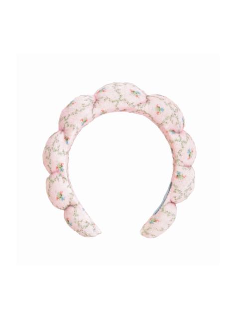 Hill House Home Hill House x Wet Brush Terry Scalloped Headband - Pink Trellis