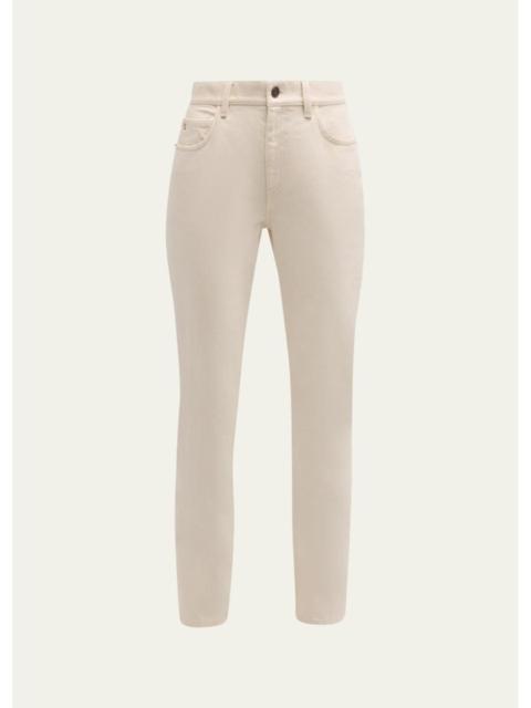 Lafayette 148 New York Cropped Straight-Leg Denim Jeans