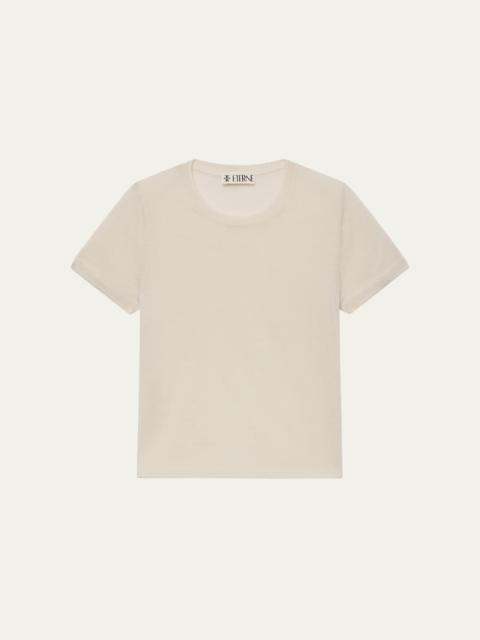 ÉTERNE Van Cashmere Cropped T-Shirt