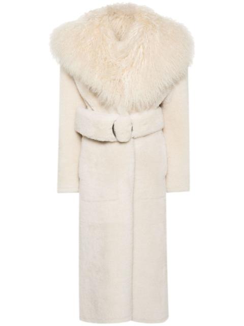 JACQUEMUS shearling fur maxi coat