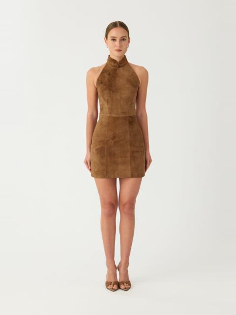 SAU LEE TILDA SUEDE DRESS