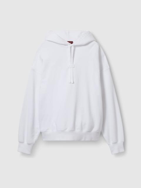 Cotton jersey hooded sweatshirt