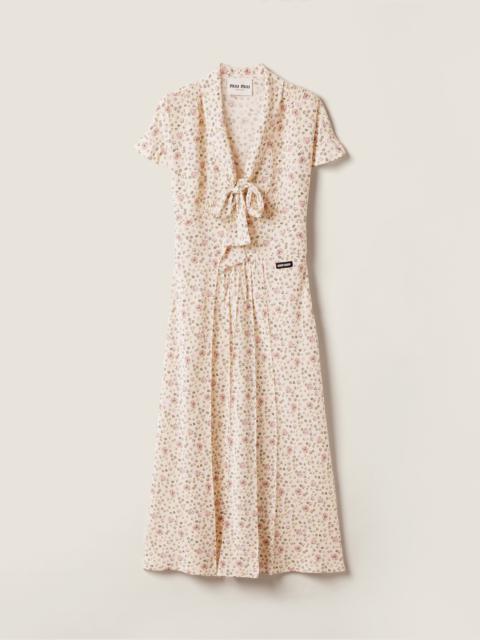 Miu Miu Long crêpe de Chine dress