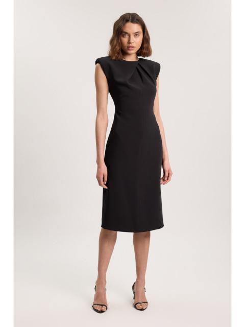 KAREN MILLEN Tailored Sleeveless Neck Detail Pencil Midi Dress