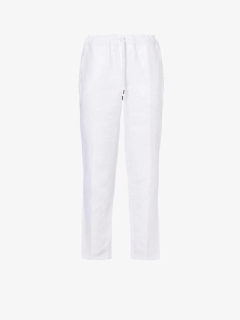 Sydney regular-fit straight-leg linen trousers