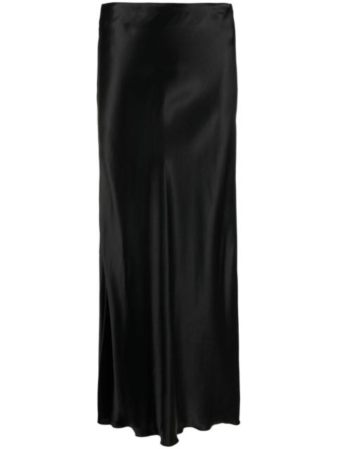 forte_forte high-waisted satin midi skirt