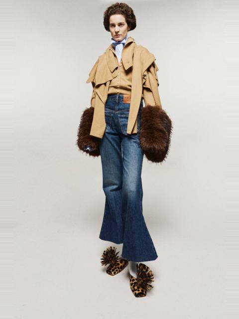A.W.A.K.E. MODE KNITTED CARDIGAN BEIGE BROWN