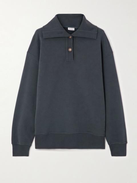Brunello Cucinelli Cotton-jersey sweatshirt Navy