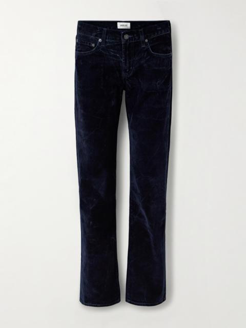 AGOLDE Cotton-blend Velvet Straight-leg Pants