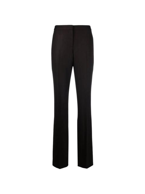pinstripe tailored-cut slim trousers