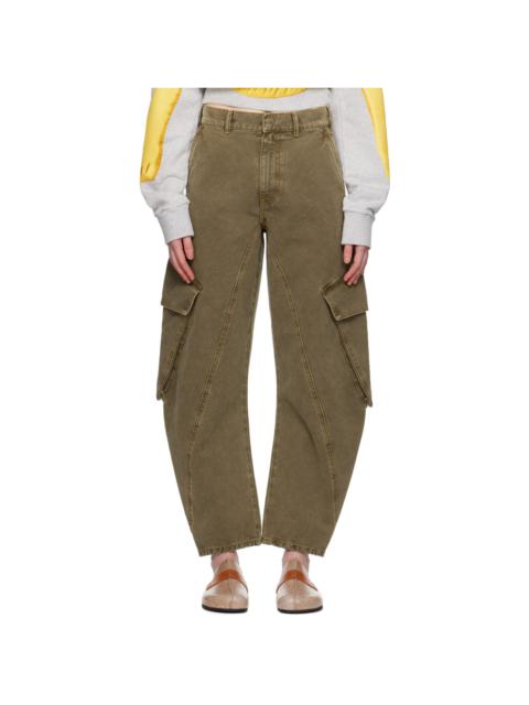 Khaki Twisted Trousers