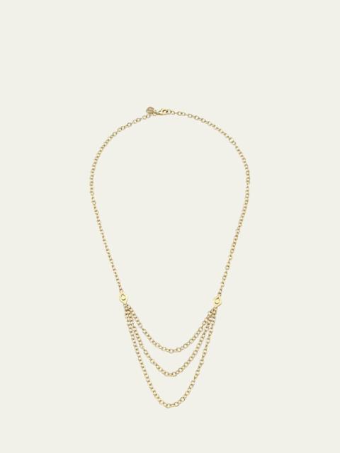 SYDNEY EVAN Medium Evil Eye Multi-Chain Necklace