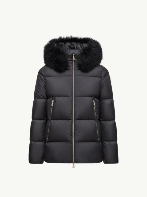 Moncler Laichefur Shearling-Trimmed Short Down Jacket
