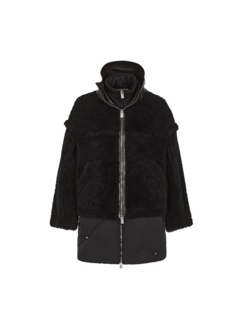 1017 ALYX 9SM SHEARLING AND NYLON HOODED JACKET