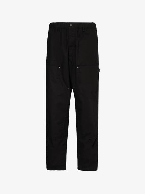 Yohji Yamamoto Wide-leg mid-rise cotton trousers