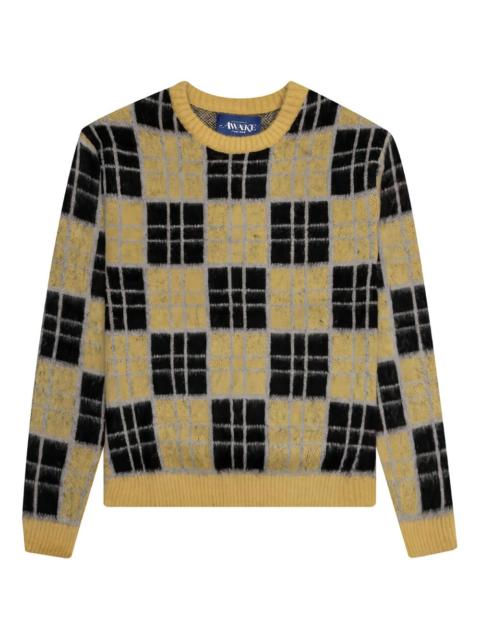 AWAKE NY checked mohair sweater