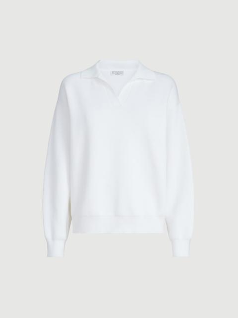 Brunello Cucinelli Cotton double knit polo shirt