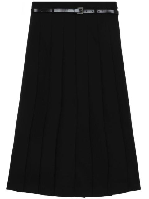 JUUN.J knife-pleat wool skirt