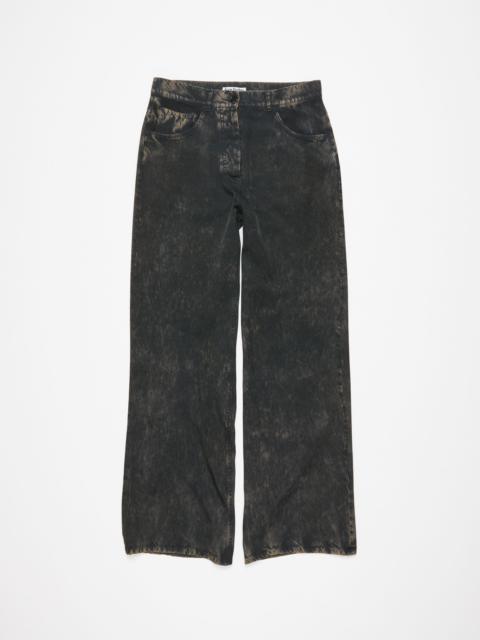 Printed trousers - Black/beige