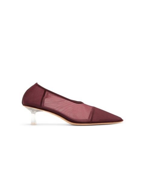Studio Amelia Iris Mesh Pumps burgundy