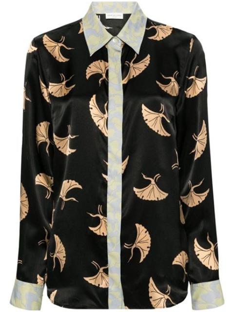 Dries Van Noten Satin silk blend shirt