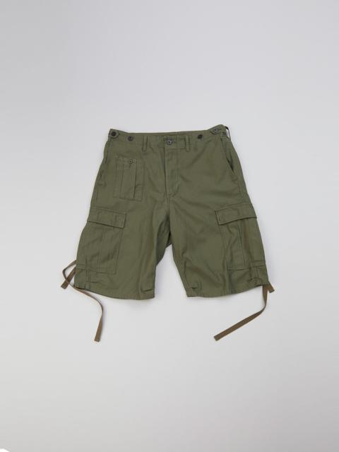Nigel Cabourn Army Cargo Shorts in Dark Green