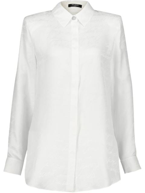 Balmain jacquard-pattern shirt