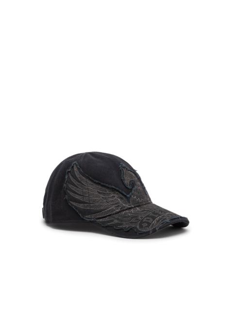 Diesel BASEBALL CAP WITH PHOENIX EMBROIDERY