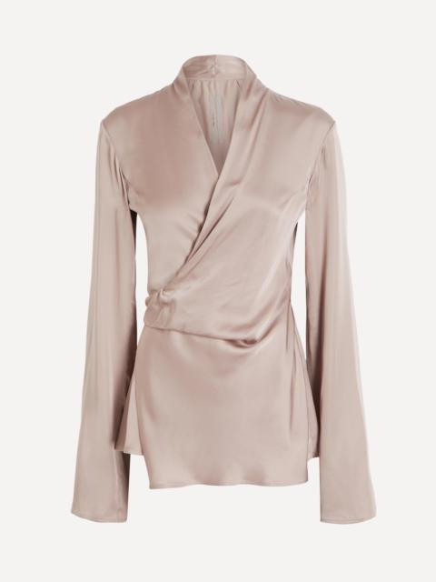 Rick Owens Laura Long-Sleeve Wrap Top