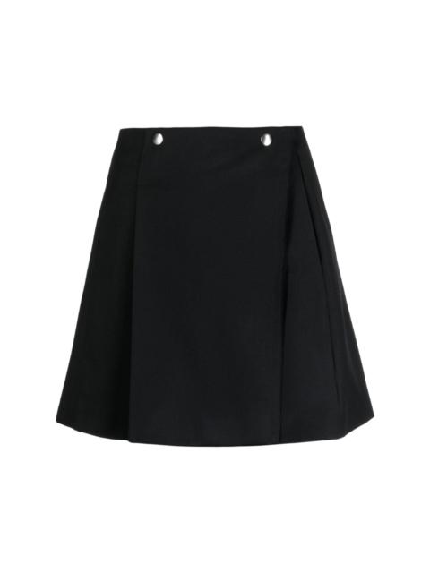 A-line wool miniskirt