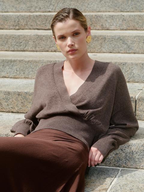 525 america 525 X DL10C: Prince Cashmere Wrap Pullover