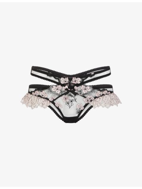 Agent Provocateur Andiee Embroidered Lace Full Brief