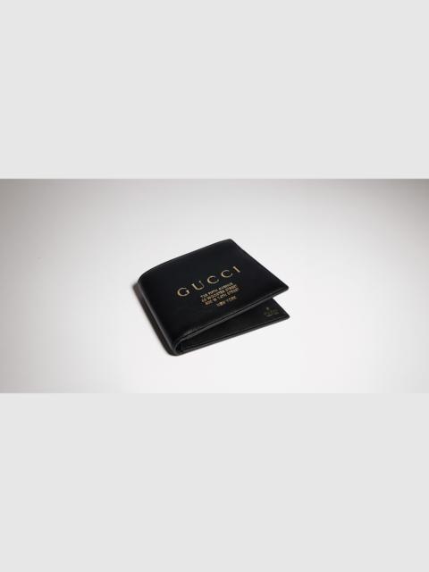 GUCCI Bi-fold wallet with gold-foiled logo