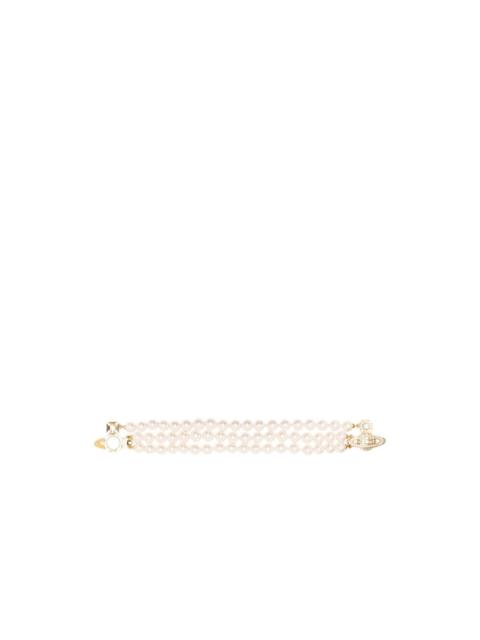 Vivienne Westwood three-row bas relief necklace
