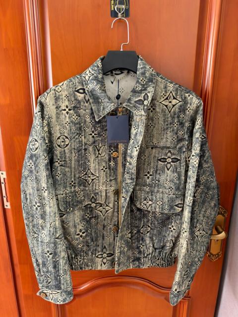 Louis Vuitton Louis Vuitton Rendered All-Over Monogram Denim Jacket
