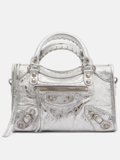 BALENCIAGA Le City Mini metallic leather shoulder bag