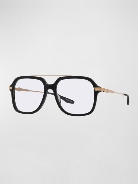 BARTON PERREIRA D.Ellis Zyl & Titanium Square Glasses