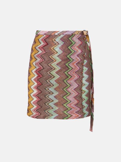 Missoni Zigzag lamé wrap skirt