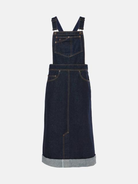 Victoria Beckham Convertible denim midi skirt