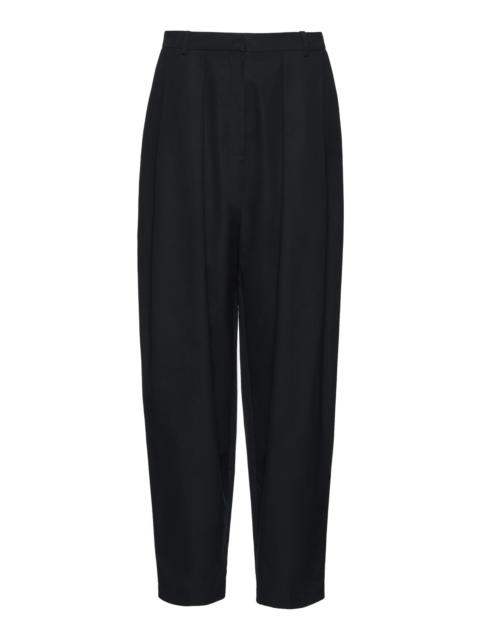 Tapered Cotton Pants black