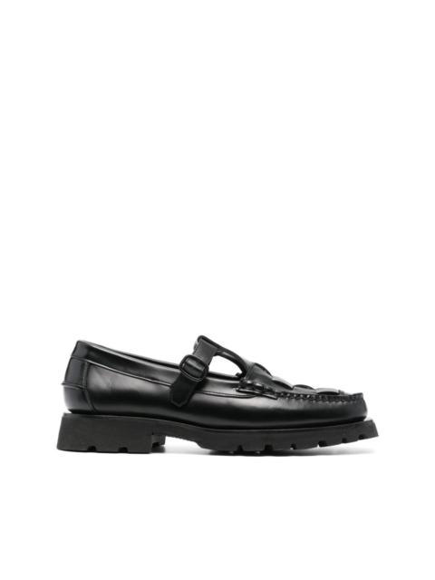 HEREU Soller interwoven-design leather loafers