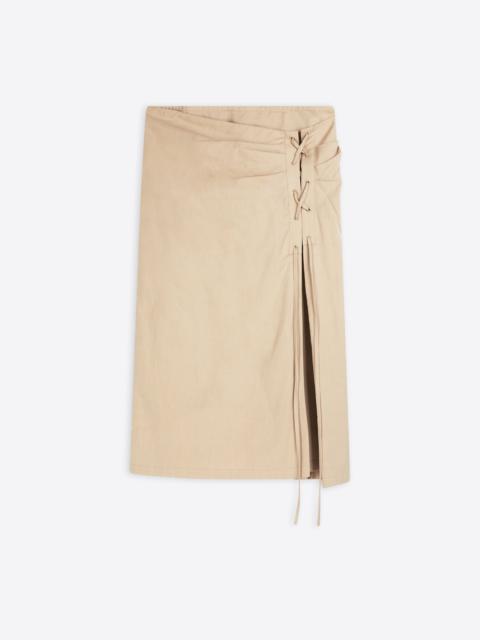 Dries Van Noten DRAPED COTTON SKIRT