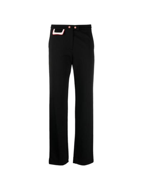 pressed-crease tailored trousers