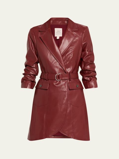 Cinq à Sept Holly Cropped Vegan Leather Jacket