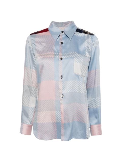 Comme Des Garçons check-pattern detailing shirt