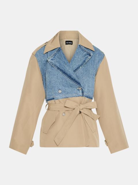 STEVE MADDEN SHYLA COAT DENIM MULTI
